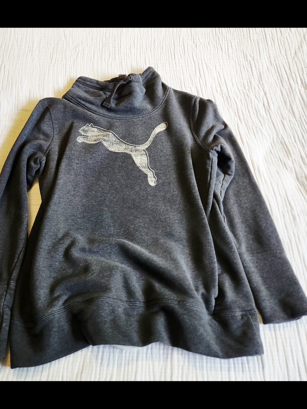 Puma Dark Gray Pullover Hoodie with Logo